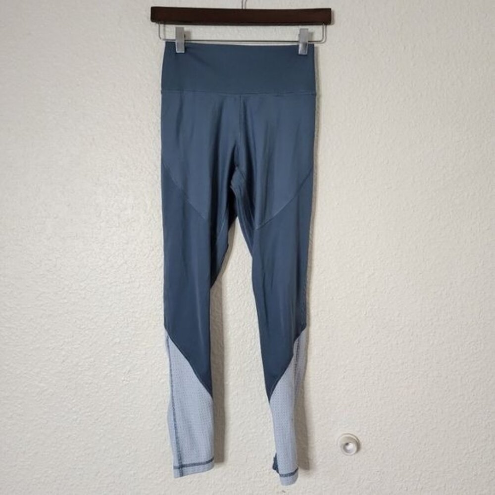 Adidas Believe This Shiny High Rise 7/8 Training Tights Size XS Blue